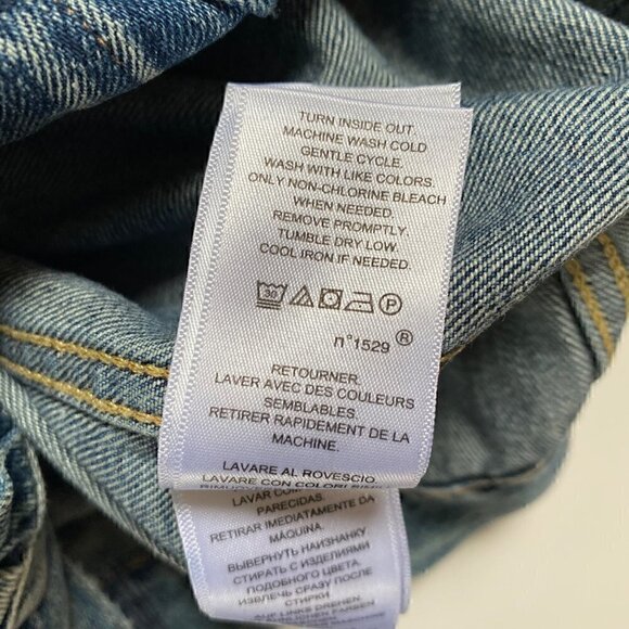 Polo Ralph Lauren Sportsman Distress Patch Trucker Jean Jacket Big 4X USA FLAG - Picture 7 of 15